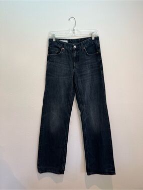 Zara Dark Wash Denim Wide Leg Jeans